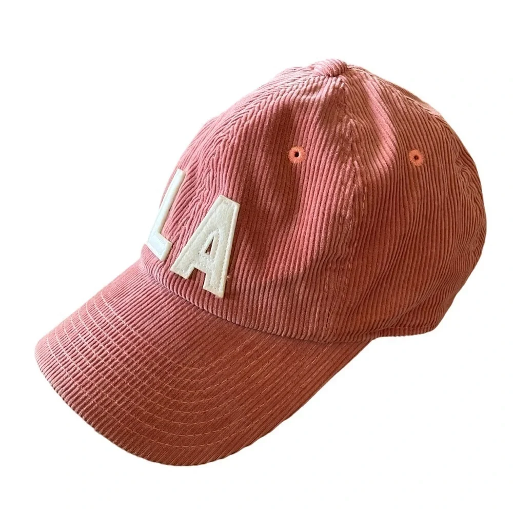 American Needle Pink Corduroy LA Baseball Hat